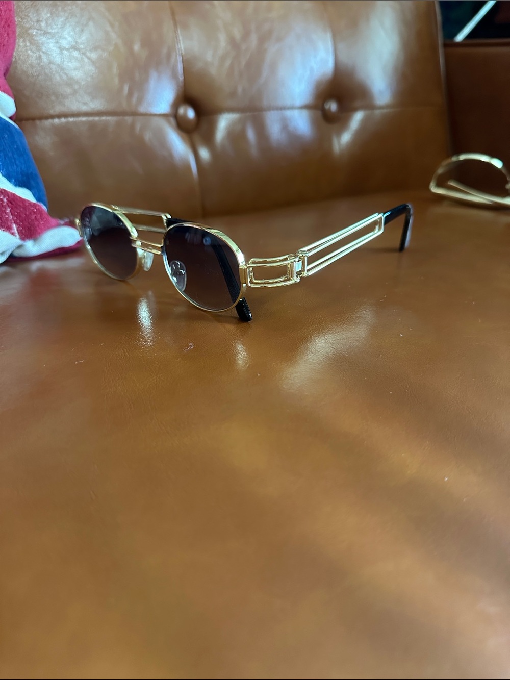 ASOS Gold Frame Black Lens Women's Sunglasses